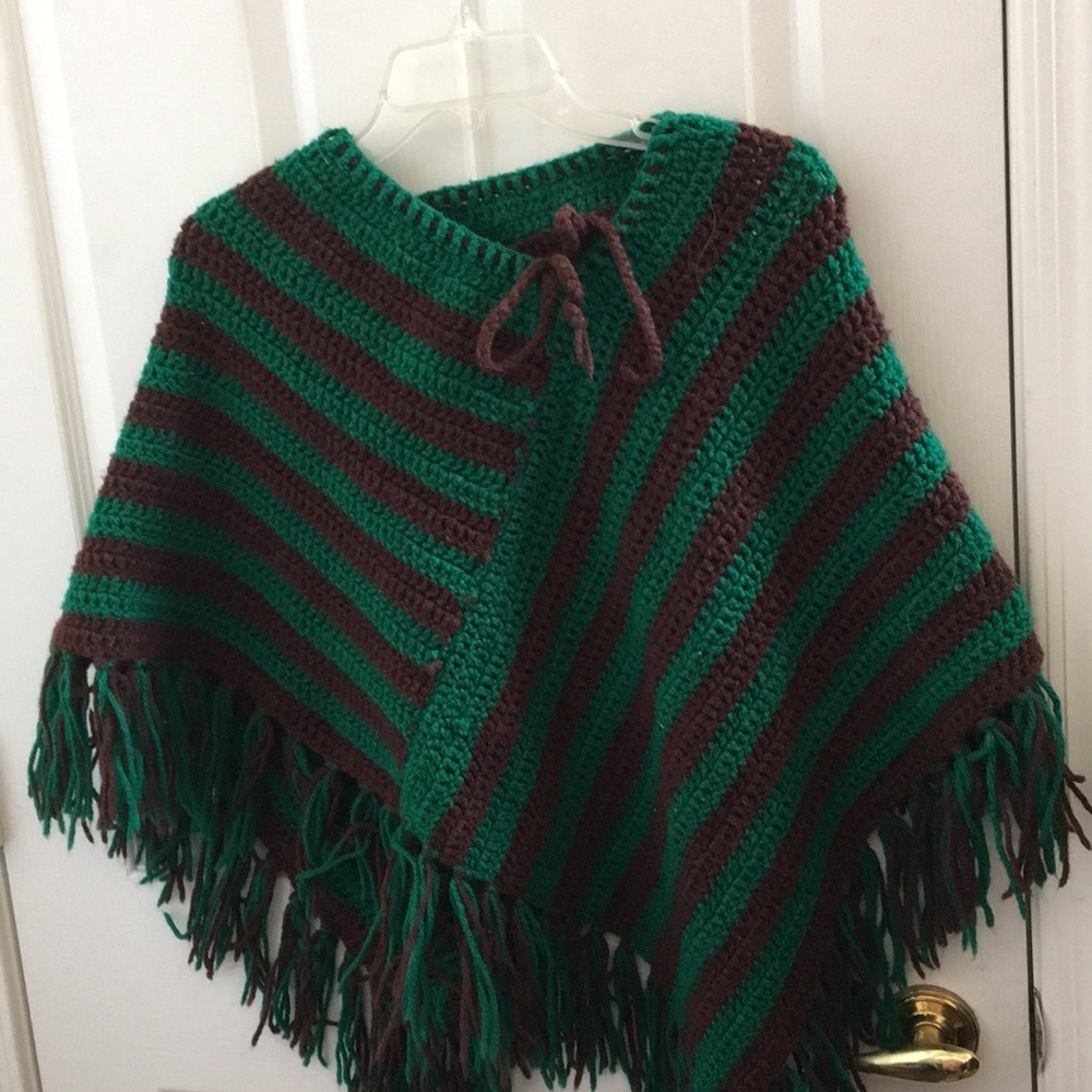 FINAL MARKDOWN Hand-crocheted Poncho